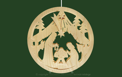 FB/B Heilige Familie room/window decorat. holy family + light